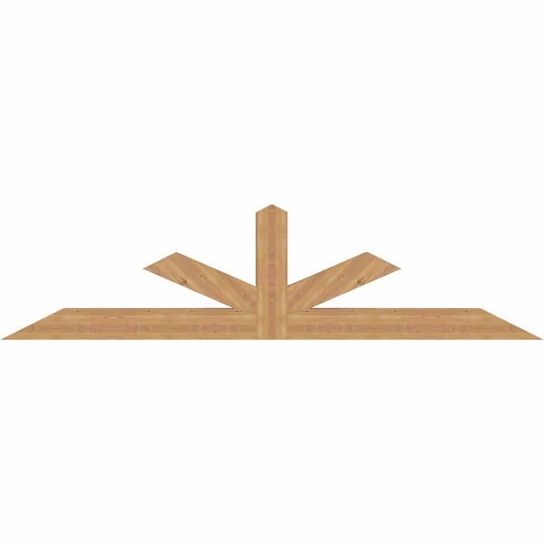 Ekena Millwork Saratoga Smooth Timber Gable Bracket, Western Red Cedar, 96"W x 24"H x 5 1/2"D x 5 1/2"F, 6/12 Pitch GBW096X24X0606SAR00SWR - main